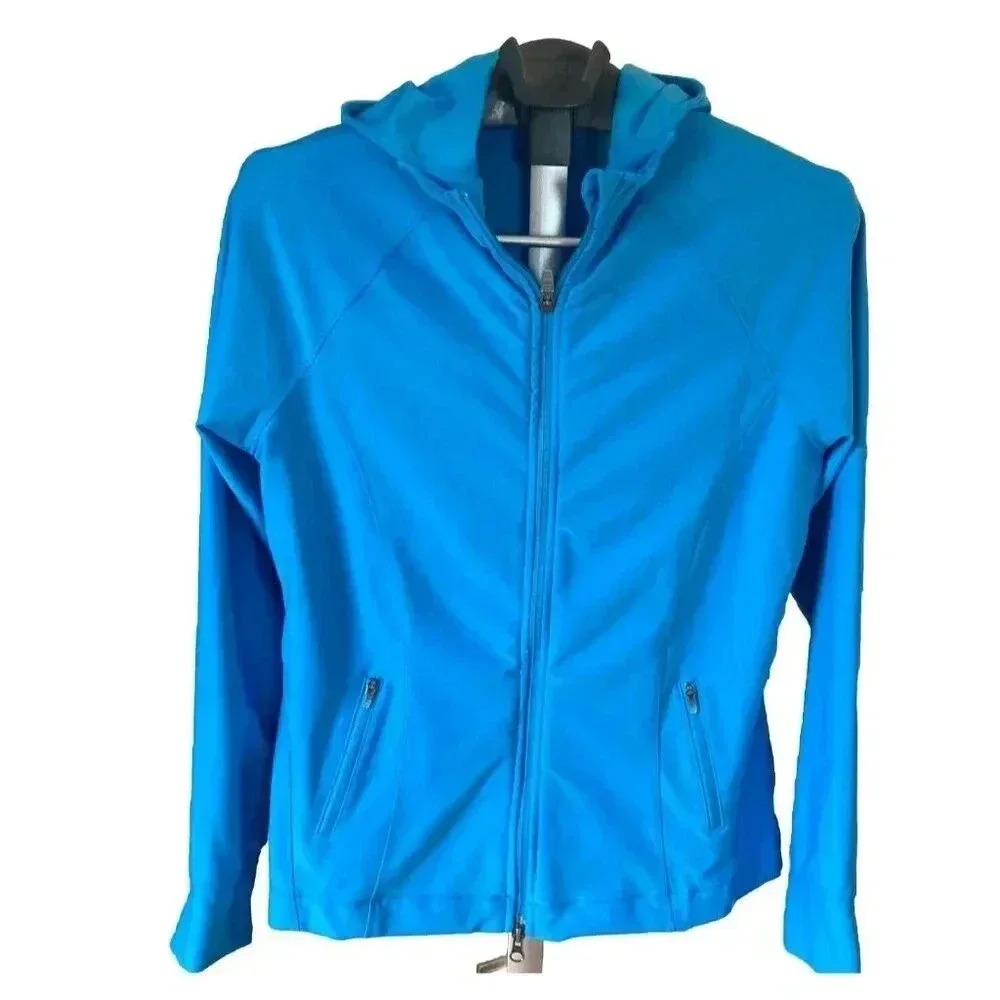LL Bean Women's Active Zip Long Sleeve Tech Stretch Jacket Thumbholes Size M‎